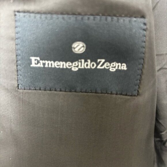 Ermenegildo Zegna Saks Fifth Ave Black Single Button Men’s Luxury Wool Blazer 56 - Picture 4 of 11